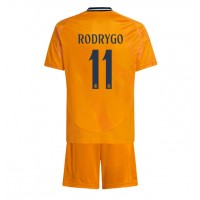 Dres Real Madrid Rodrygo Goes #11 Preč pre deti 2024-25 Krátky Rukáv (+ trenírky)